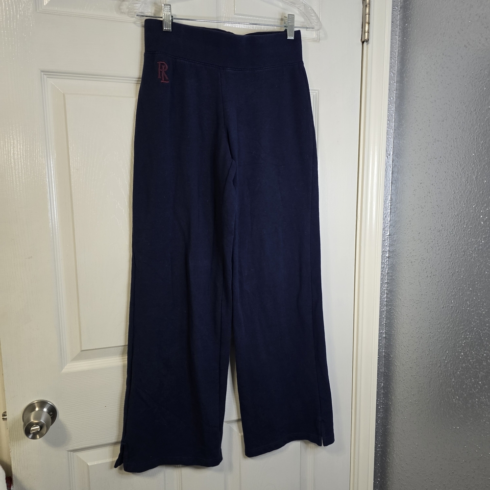 Navy Wide-Leg Pants